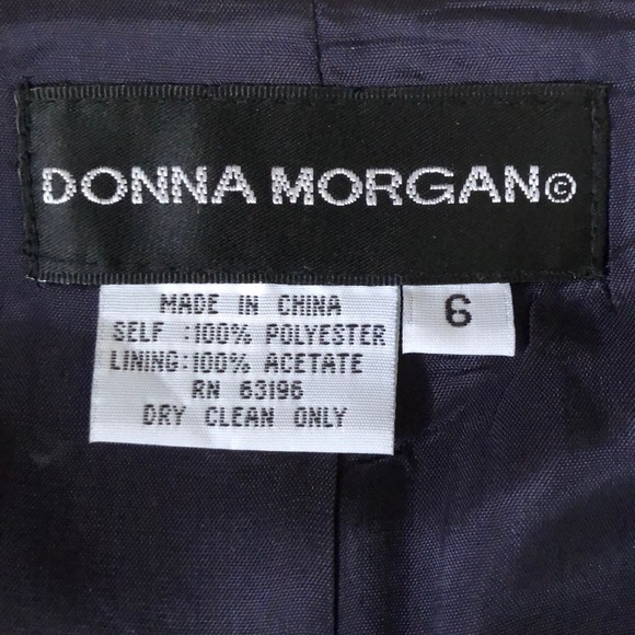 Donna Morgan Navy Blue Formal 2 Piece Skirt & Top Womens 6 Wedding Event - Picture 7 of 15